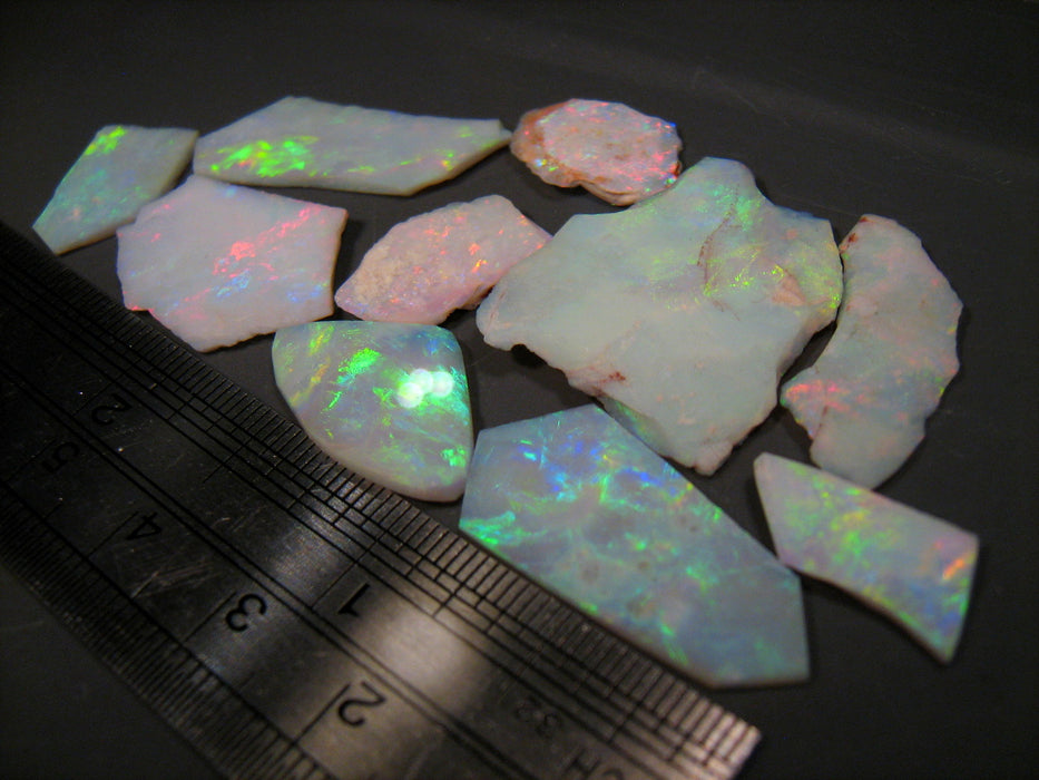 Australian Rough Light Crystal Opal 47ct Coober Pedy Stones / Rubs L47