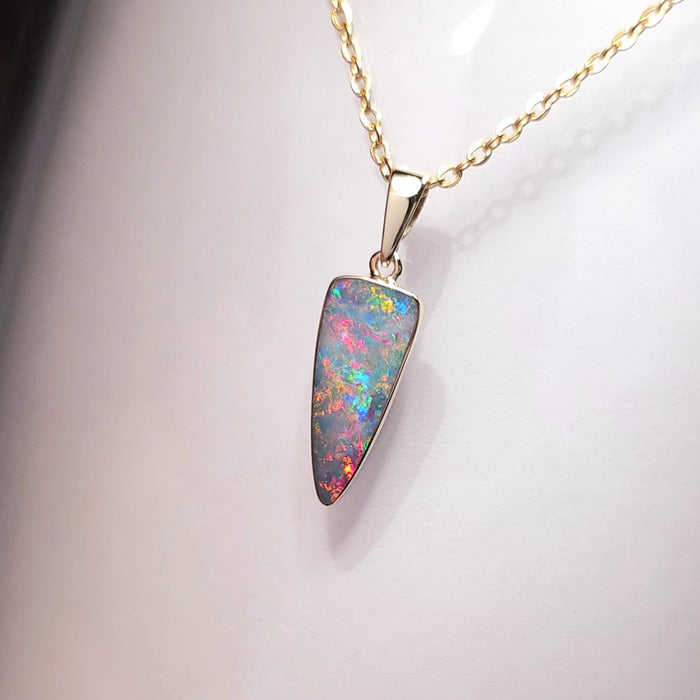 Supra Rosa' Australian Opal Pendant Jewelry 4.3ct 14k Gold Gem K61