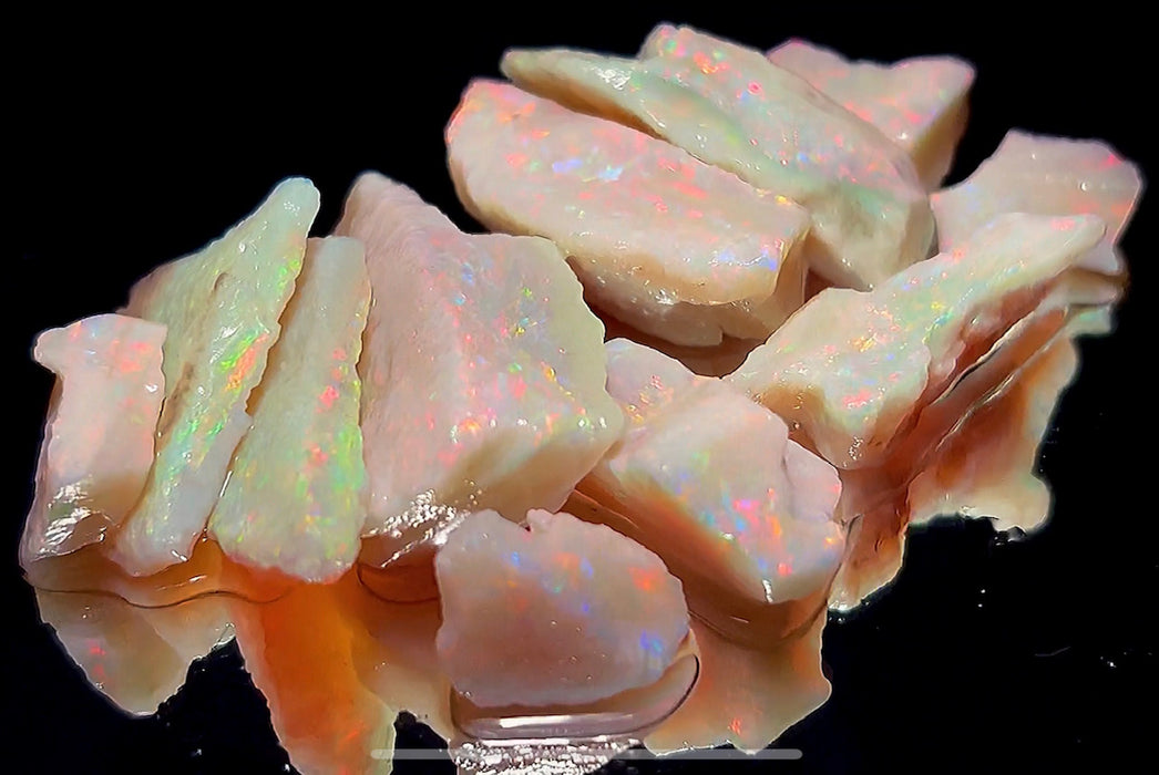 Spring Rain' Large Genuine Australian Opal & Diamond Pendant 18ct K53