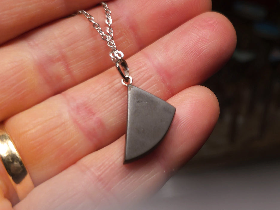 White Sails' Australian Opal Pendant 14k White Gold Doublet 8.2ct N46