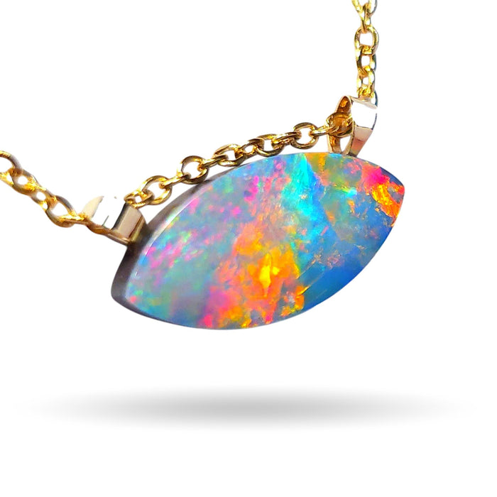Vivant' Australian Opal Pendant 14k Gold Doublet Gift 5.2ct N94