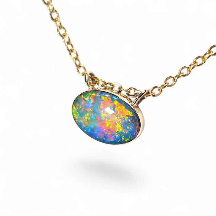 Shadokht' Genuine Australian Opal Pendant Super Gem Gift 3.8ct P99