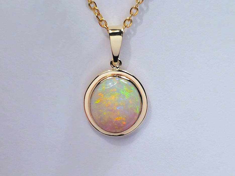 Coronata' Australian Solid Gem Opal Pendant 8.8ct M81