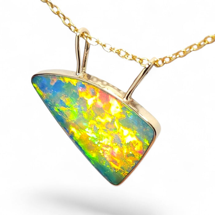 Fluvius' Large Genuine Australian Opal Pendant Gem Gift 1.8g R10