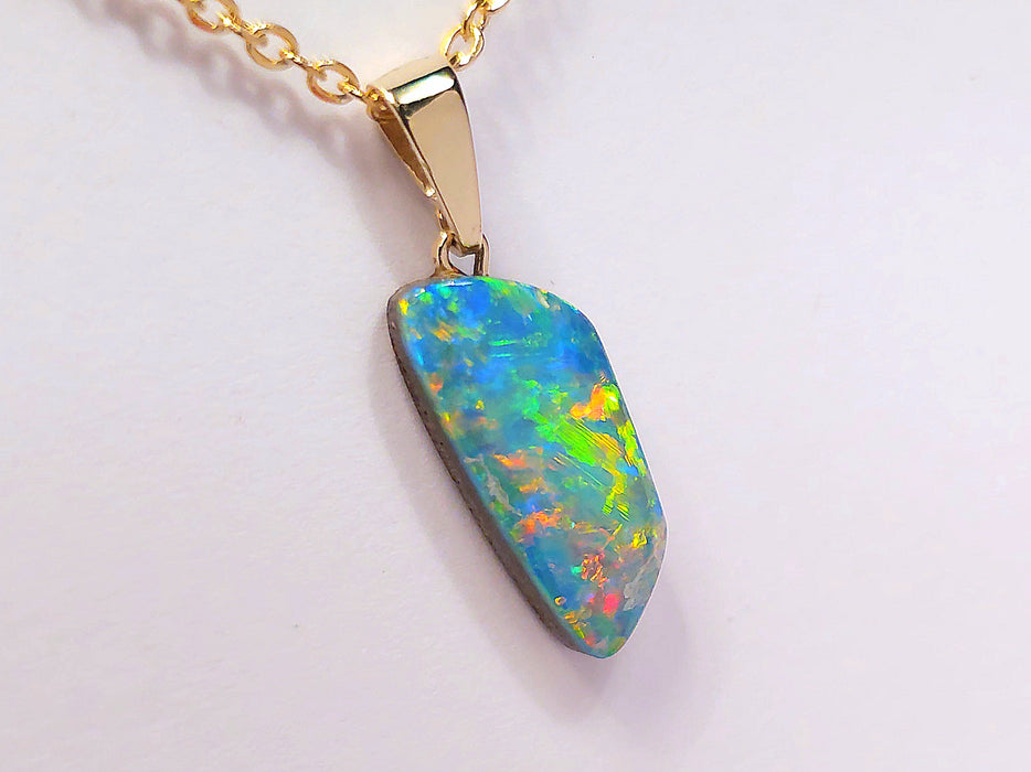 Paleta' Rare Fiery Australian Opal Doublet Pendant 5.7 carats M25