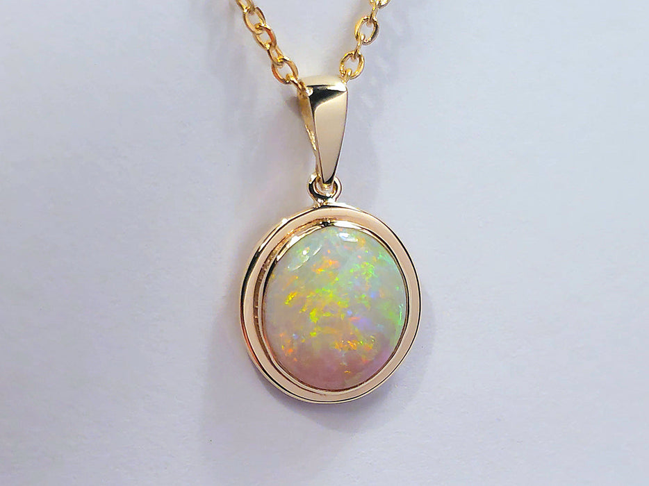 Coronata' Australian Solid Gem Opal Pendant 8.8ct M81