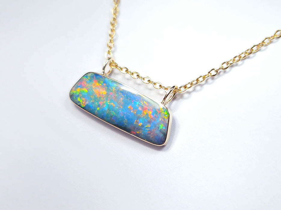 Feu Cerise' Genuine Australian Opal Pendant Super Gem Gift 8ct O59