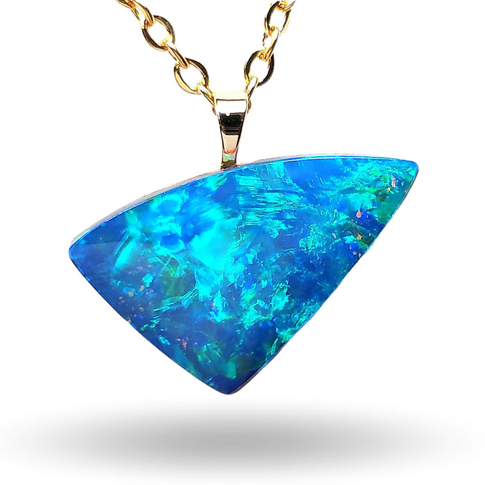 Eau Brilliante' Australian Opal Doublet Pendant 4. 7 carats M10