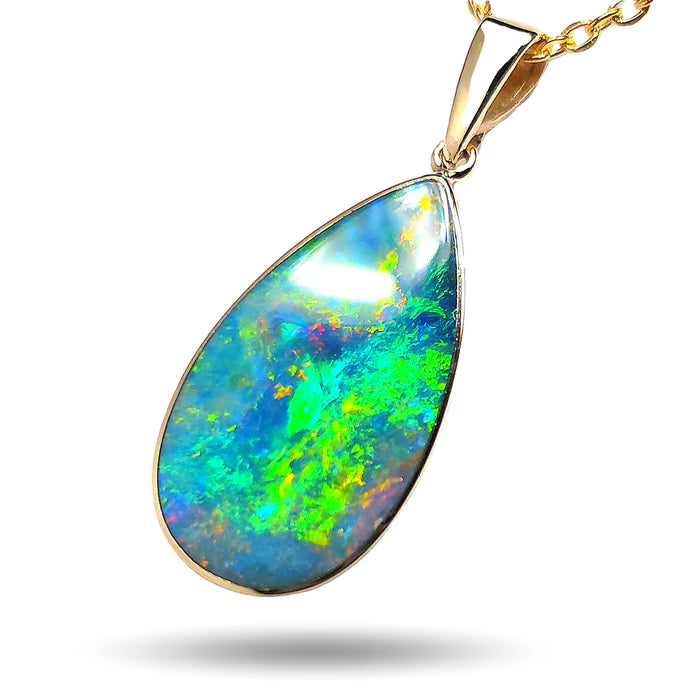 Vitrail' Genuine Australian Opal Pendant Gem Gift 6.7ct M61