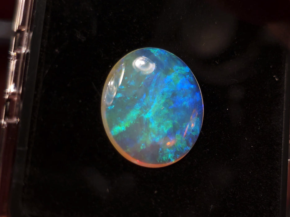 Australian Olympic Green Blue Crystal Solid Opal 4.5 ct Wholesale Gem L52