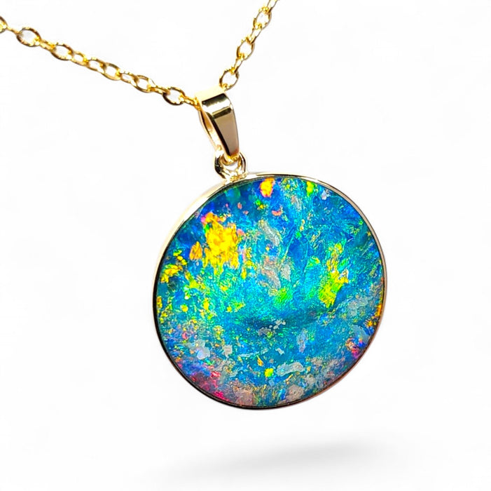 Talisma' Genuine Australian Opal Pendant Gem Gift 1.8g R16