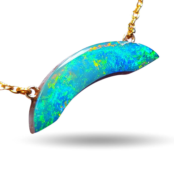 Acobaleno' Genuine Australian Opal Pendant Rainbow 6.2 carat L75