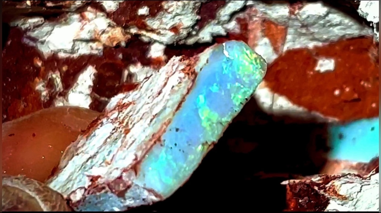 Biolume' Genuine Australian Opal Ring 925 Silver Sz 7 Free Re-Size P38