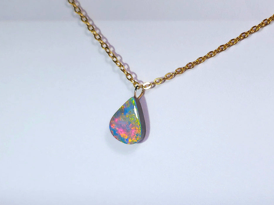 Meteorae' Australian 14k Gold Opal Doublet Pendant Gift 2.9 carat P79