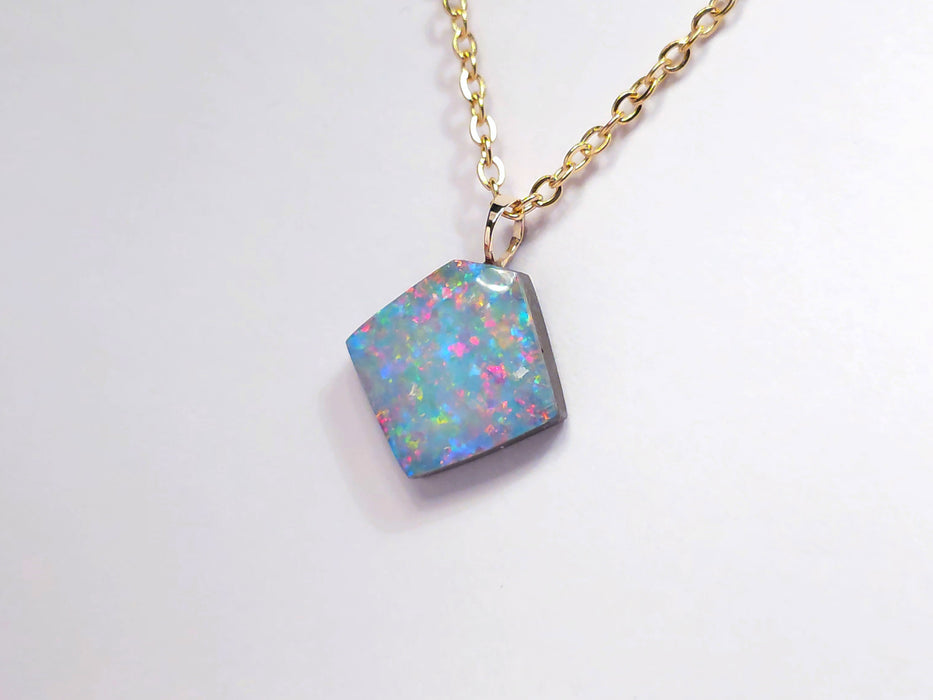 Tjintu' Rare Australian 14k Gold Opal Doublet Pendant Gift 3.9 carat P20