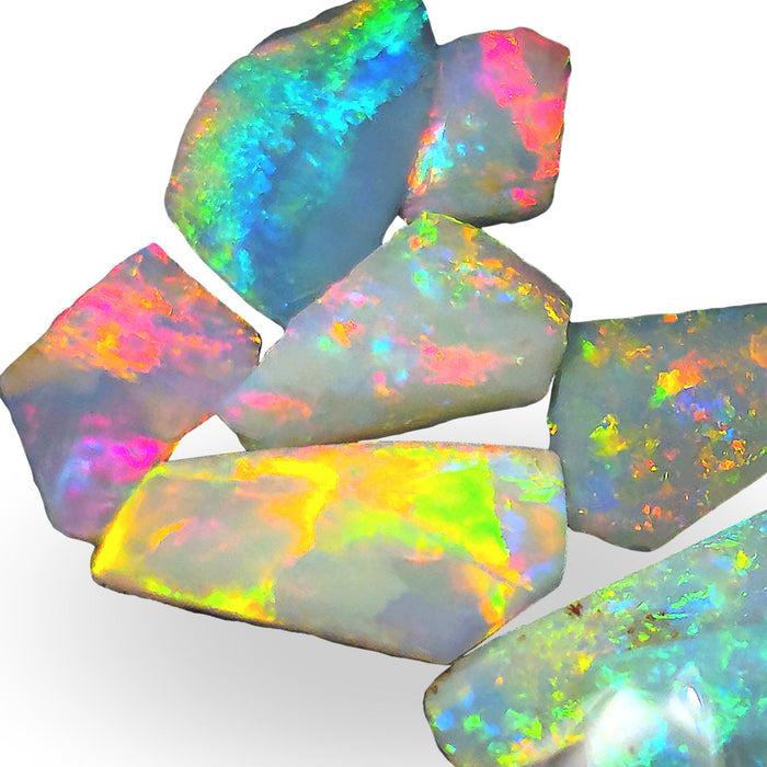 Australian Rough Light Crystal Opal 28ct Coober Pedy Stones / Rubs M83