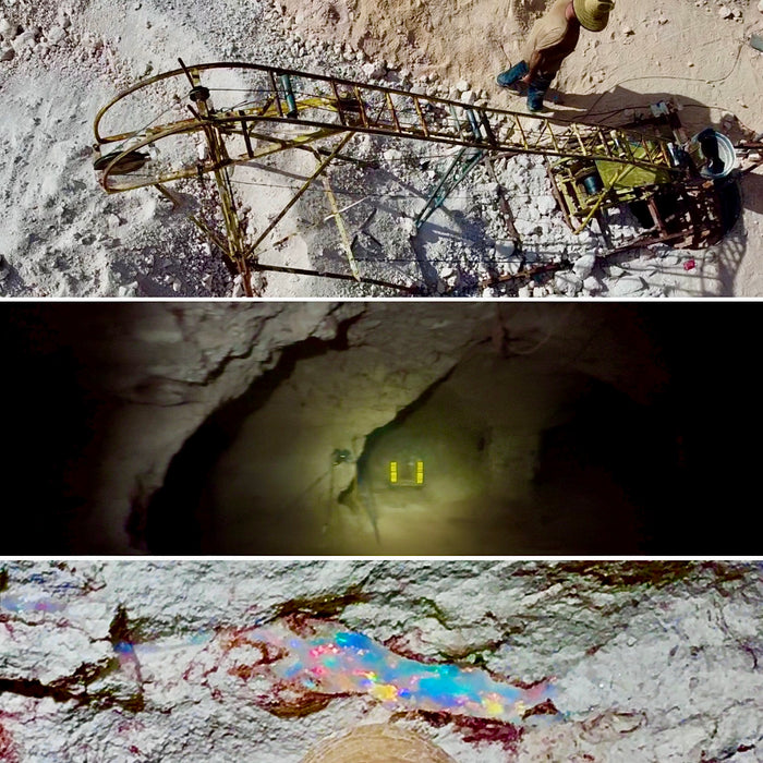 Fuego Intenso' Rare Australian 14k Gold Opal Doublet Pendant Gift 4.5 ct P27