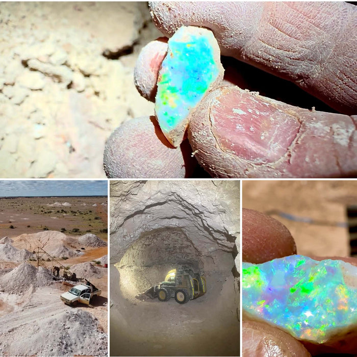Lasair' Rare Solid Australian Opal Ring 14 K Gold Free Sizing 2.23g