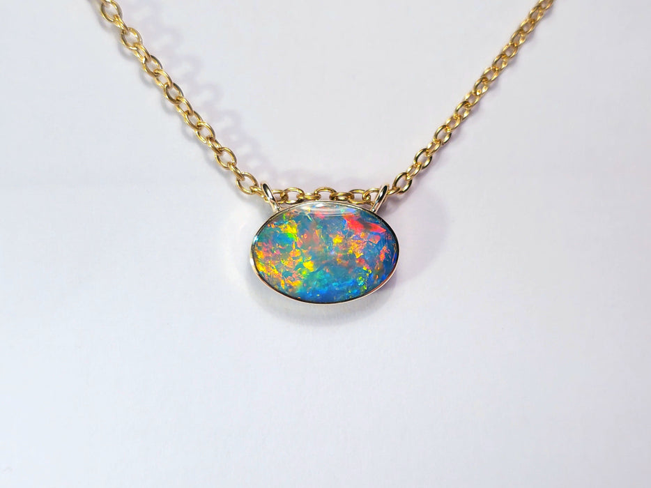 Shadokht' Genuine Australian Opal Pendant Super Gem Gift 3.8ct P99
