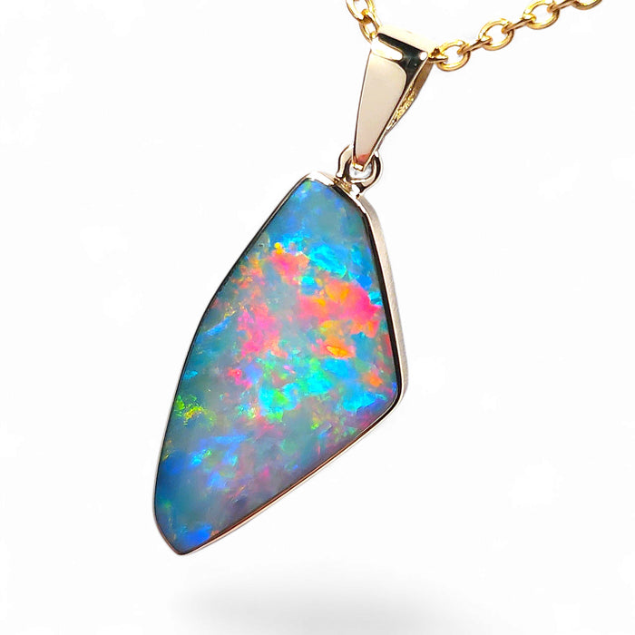Baro Hono' Genuine Australian Opal Pendant 14k Gem Gift 8ct O60