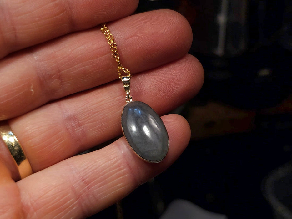 Diluvio' Genuine Australian Opal Pendant 14k Gem Gift 1.92g Q76