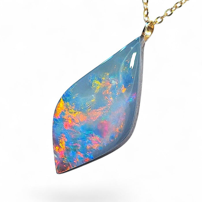 Volkan' Australian 14k Gold Opal Doublet Pendant Gift 2g Q22