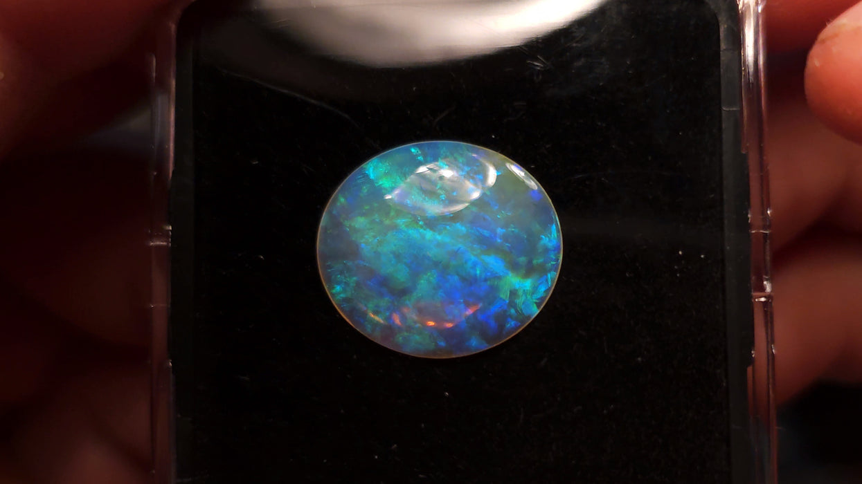 Australian Olympic Green Blue Crystal Solid Opal 4.5 ct Wholesale Gem L52