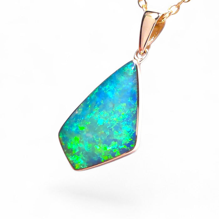 Verde Royale' Genuine Australian Opal Pendant 14k Gem Gift 7.8ct O89
