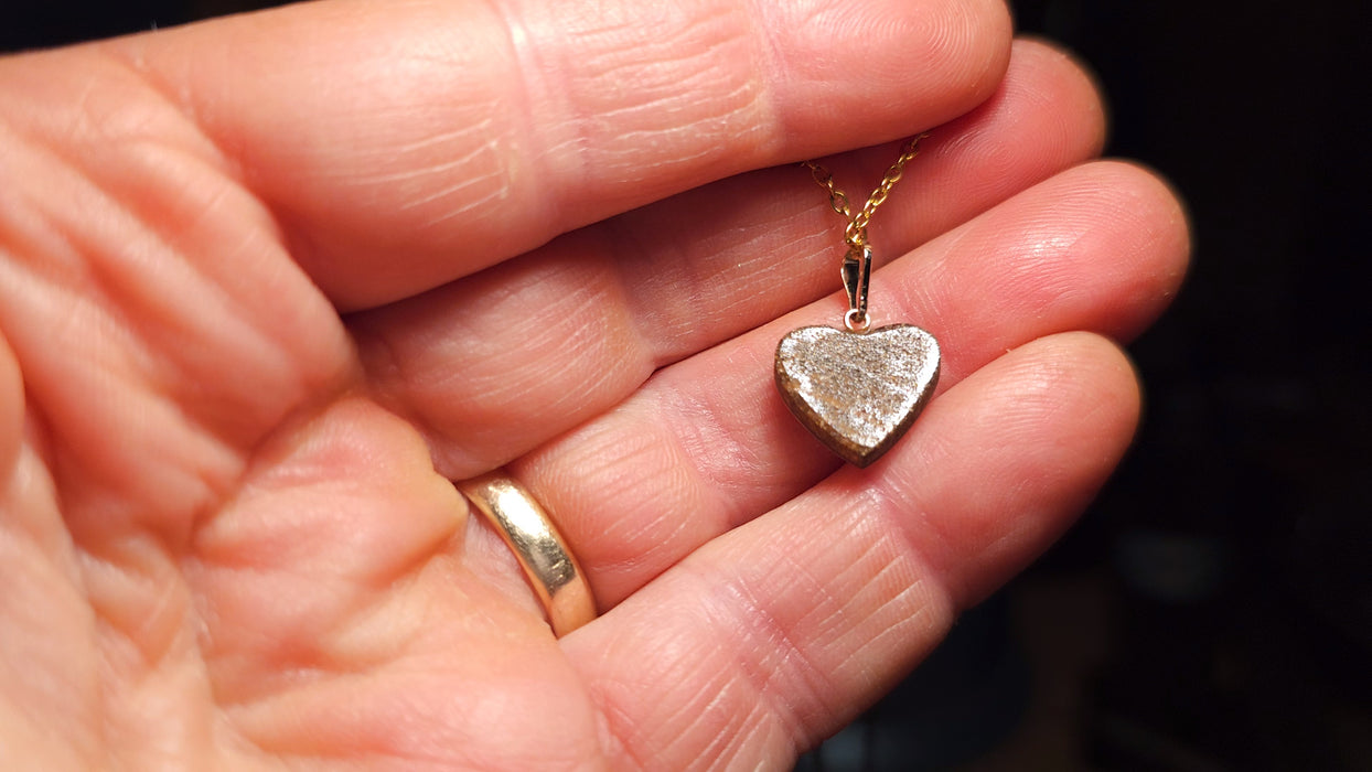 Australian Opal Doublet Heart Pendant 5.6ct 14k Jewelry Love Gift J89
