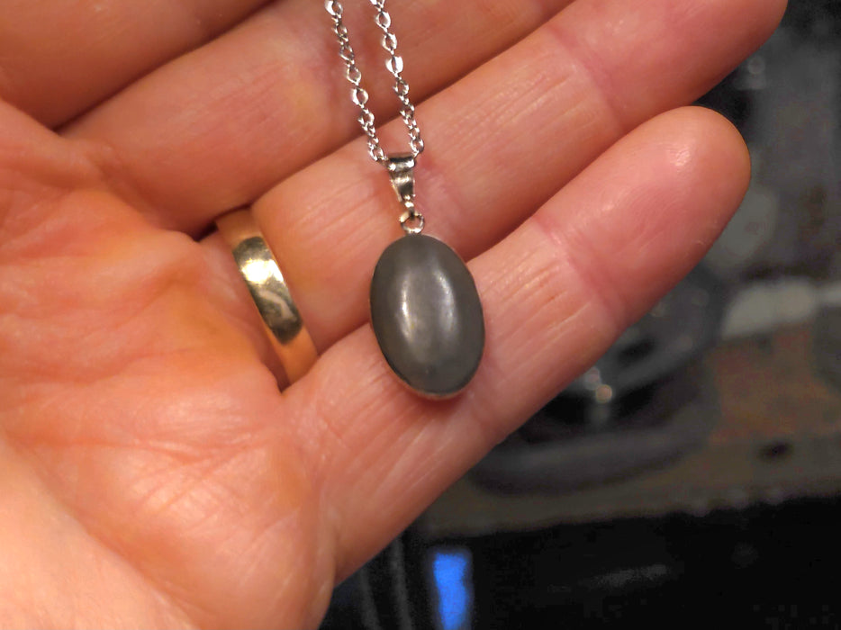 Feu Blanc' Rare Australian Opal Pendant 14k White Gold Gift 8.8ct O96