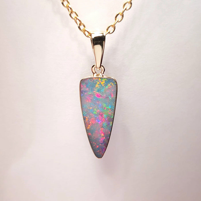 Supra Rosa' Australian Opal Pendant Jewelry 4.3ct 14k Gold Gem K61
