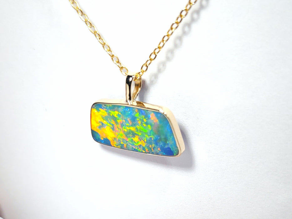 Chama' Genuine Australian Opal Pendant Gem Gift 1g R15