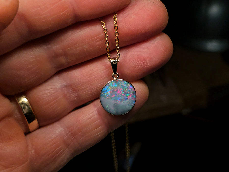 Flor Do Rio' Genuine Australian Opal Pendant Gem Gift 7ct O41