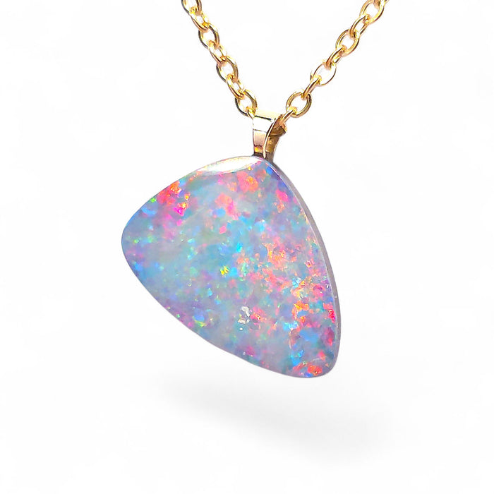 Uluru' Australian 14k Gold Opal Doublet Pendant Gift 6 carat P18