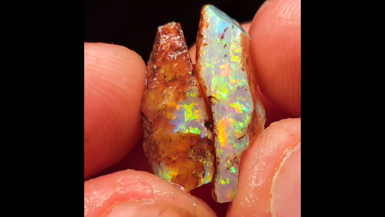 Super Rare Gem Solid Crystal Seam Parcel Rough Opal Valley 10.4ct M82