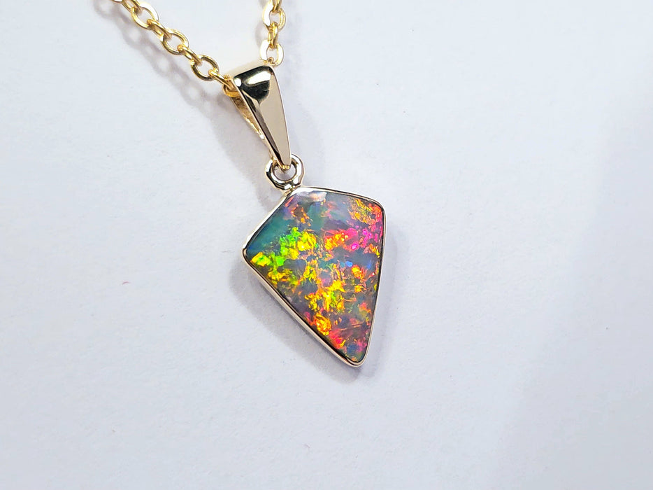 Dague De Fue' Genuine Australian Opal Pendant Super Gem Gift 3.3 ct O45