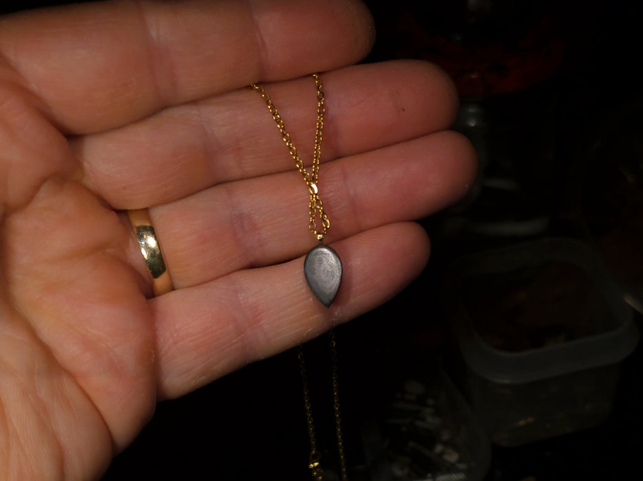 Pillar of Fire' Australian 14k Gold Opal Doublet Pendant Gift 2.9 carat P81