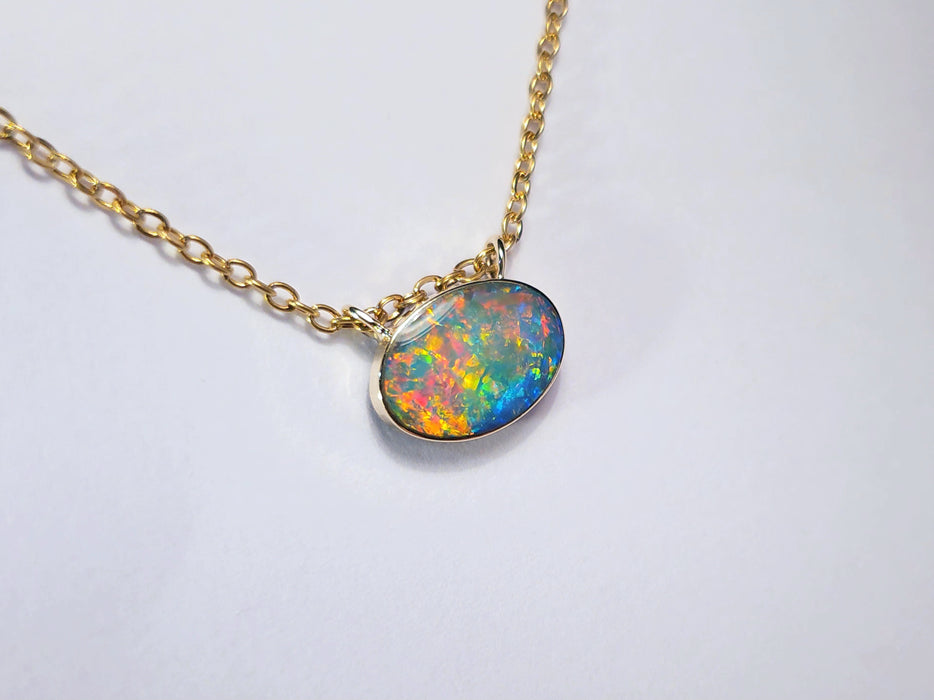 Shadokht' Genuine Australian Opal Pendant Super Gem Gift 3.8ct P99