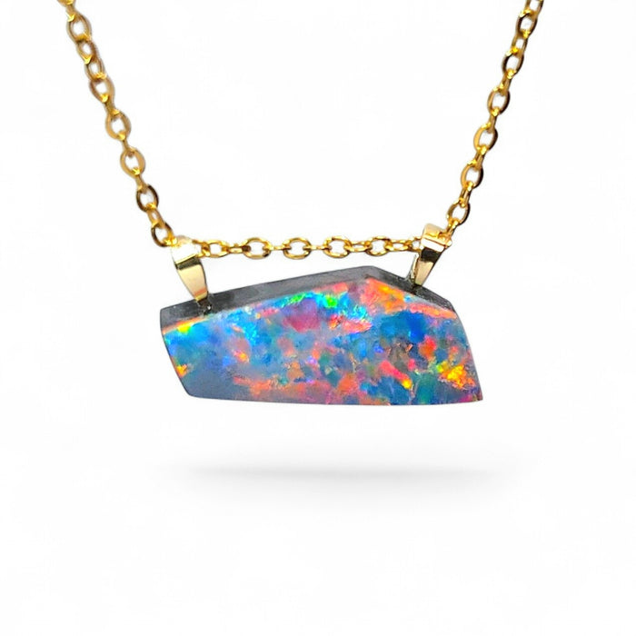 Keraunos' Rare Australian 14k Gold Opal Doublet Pendant Gift 1g Q20