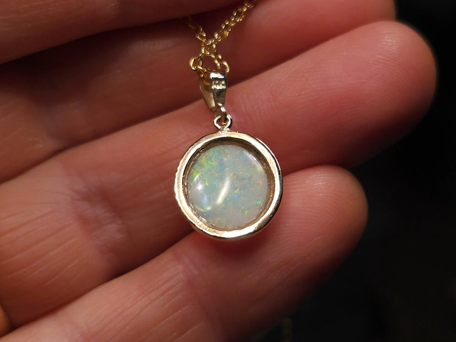 Coronata' Australian Solid Gem Opal Pendant 8.8ct M81