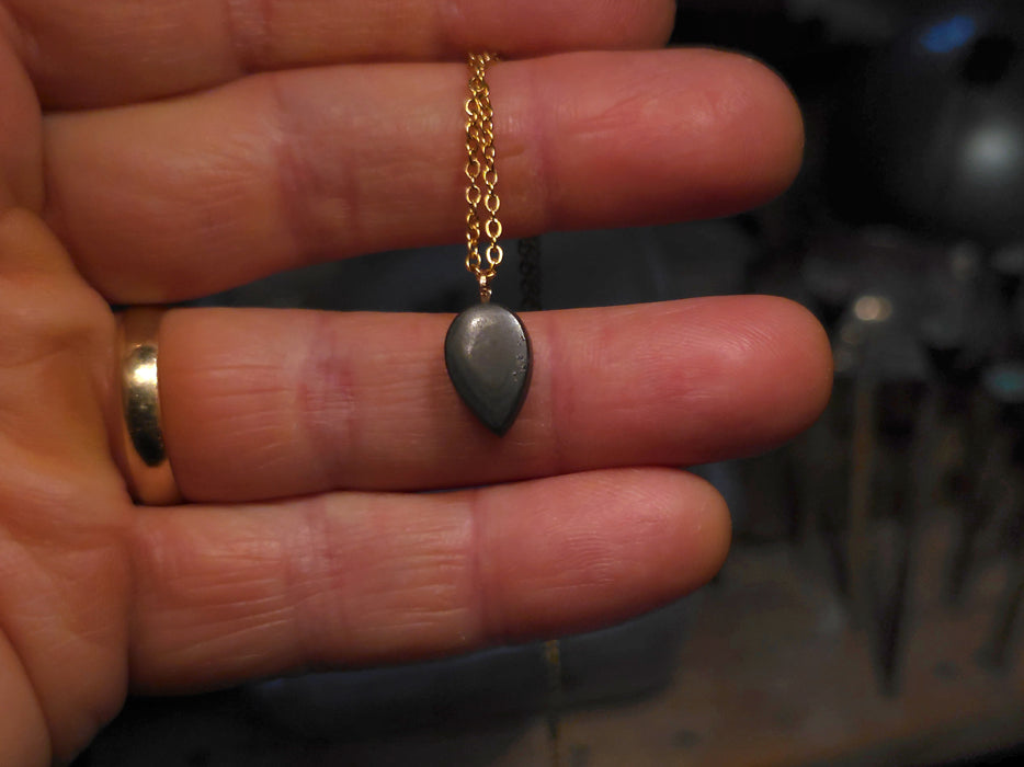 Pillar of Fire' Australian 14k Gold Opal Doublet Pendant Gift 3.4 carat P15