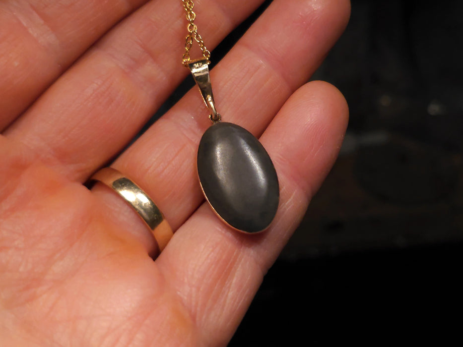 Alluvioni' Australian Opal & Diamond Pendant Rare Gem Gift 16ct O94