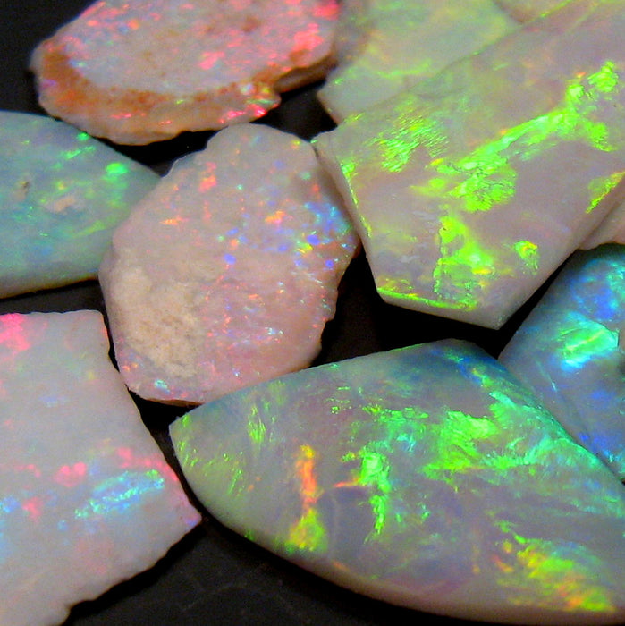 Australian Rough Light Crystal Opal 47ct Coober Pedy Stones / Rubs L47