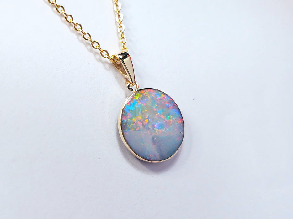 Flor Do Rio' Genuine Australian Opal Pendant Gem Gift 7ct O41