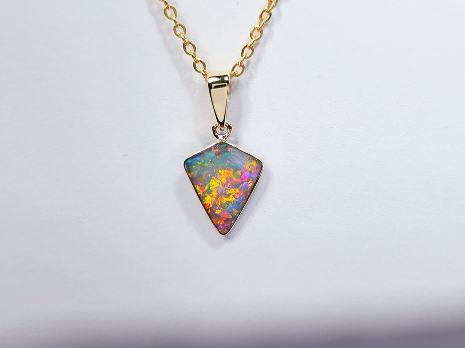 Dague De Fue' Genuine Australian Opal Pendant Super Gem Gift 3.3 ct O45
