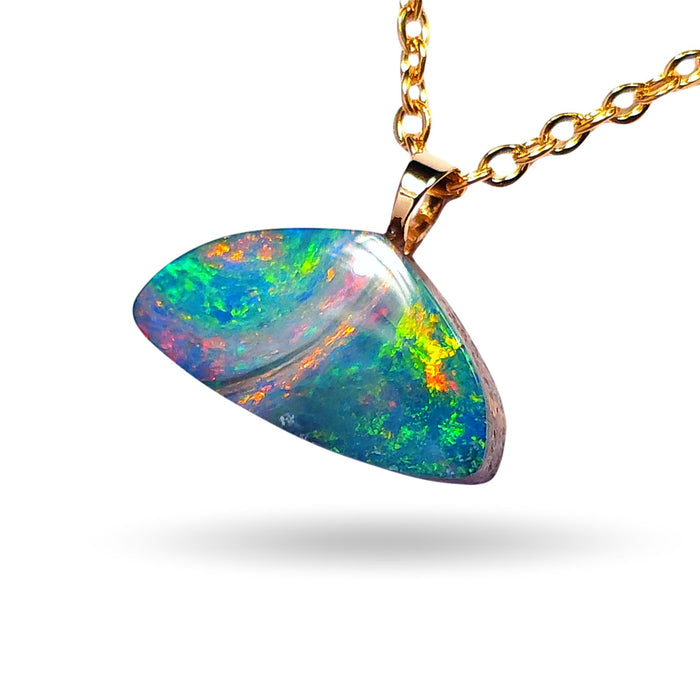 Rainbow Road' Rare Australian Opal Doublet Pendant Jewelry 5.7ct L63