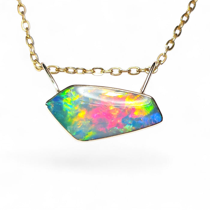 Ammolita' Genuine Australian Opal Pendant 14k Gem Gift 6.4ct P70
