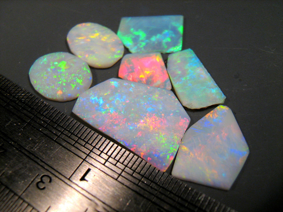 Australian Rough Light Crystal Opal 17ct Coober Pedy Stones / Rubs L48