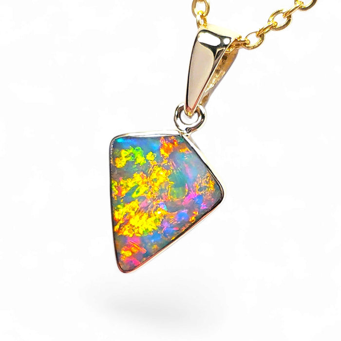 Dague De Fue' Genuine Australian Opal Pendant Super Gem Gift 3.3 ct O45