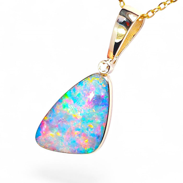 Diamagente' Rare Super Gem Opal & Diamond Pendant 14k Gold 2.8g P65
